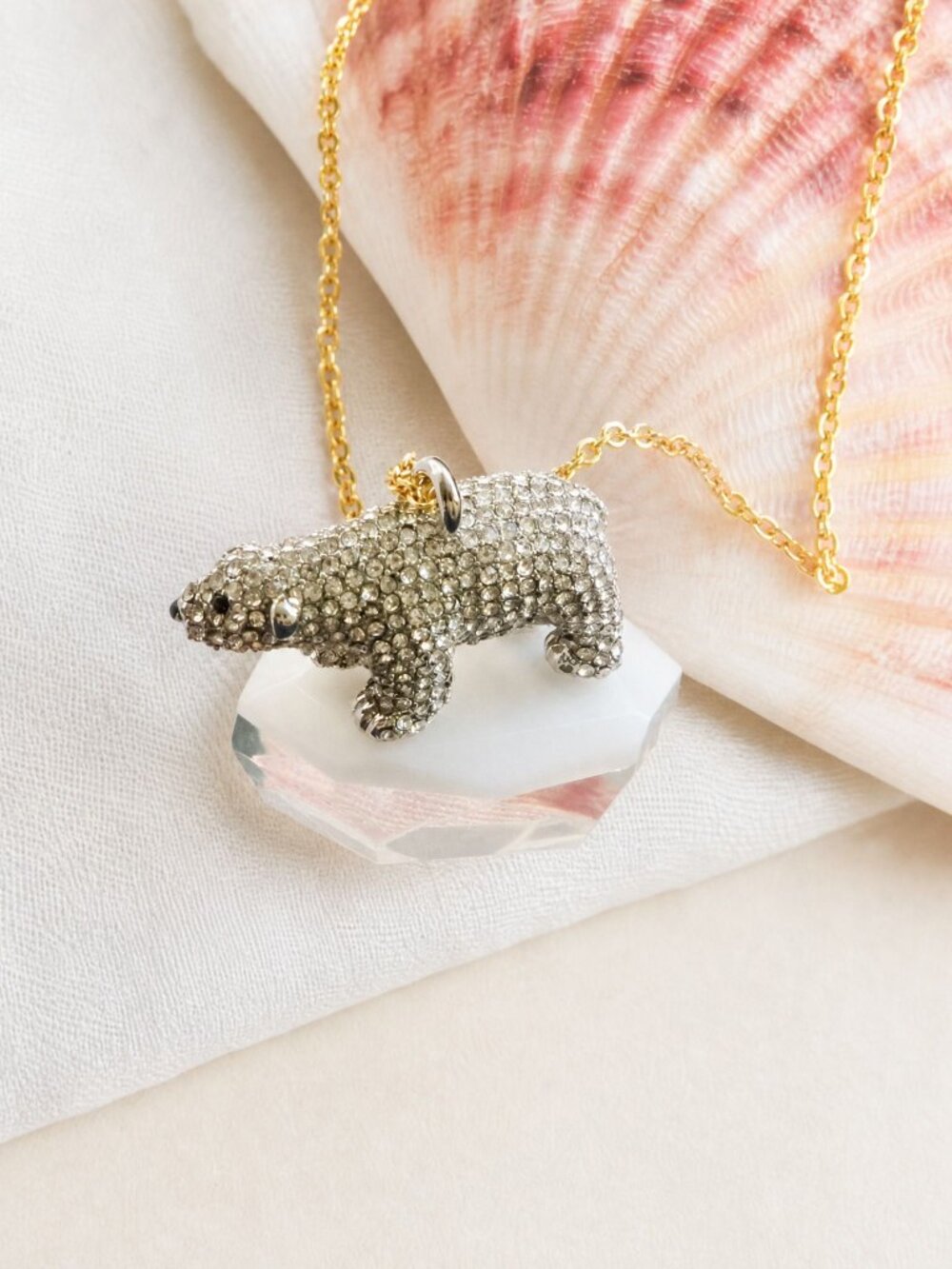 Kate Spade Cold Comforts Polar Bear Long Necklace